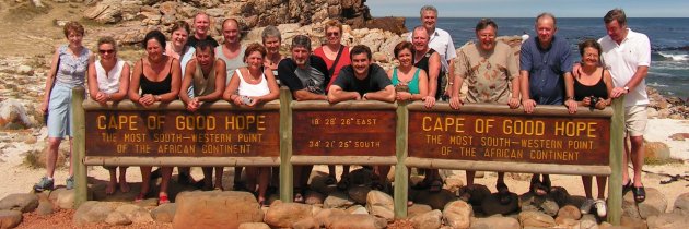 Our tour party at the Cape of Good Hope