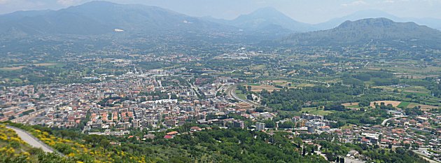 Cassino from Montecassino.