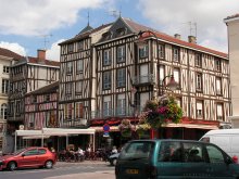 Half timbered houses in Chalons