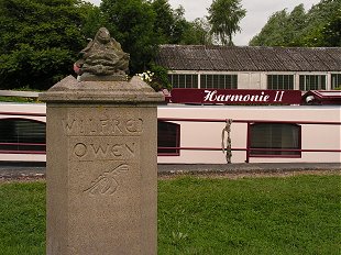 Wilfred Owen memorial at Sailly