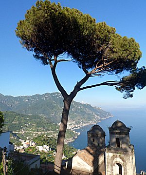The view from the Rufulo Villa Garden