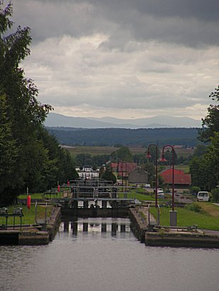 Looking down the top flight of locks to the Rhine Valley Looking down the top flight of locks to the Rhine Valley