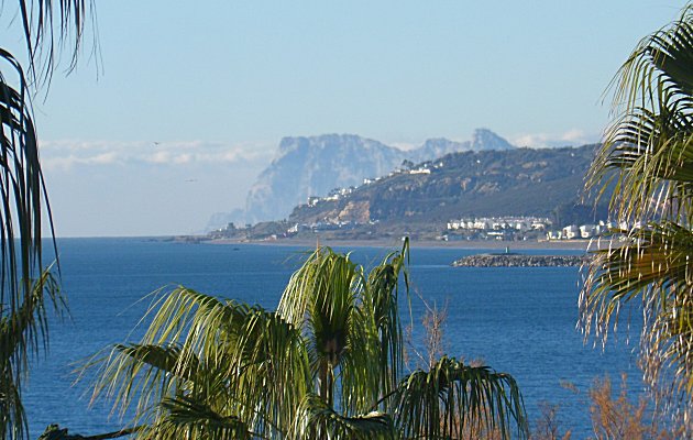 The Rock of Gibralter from our apartment balcony.