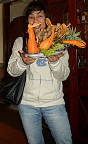 Tian with a decorative dish